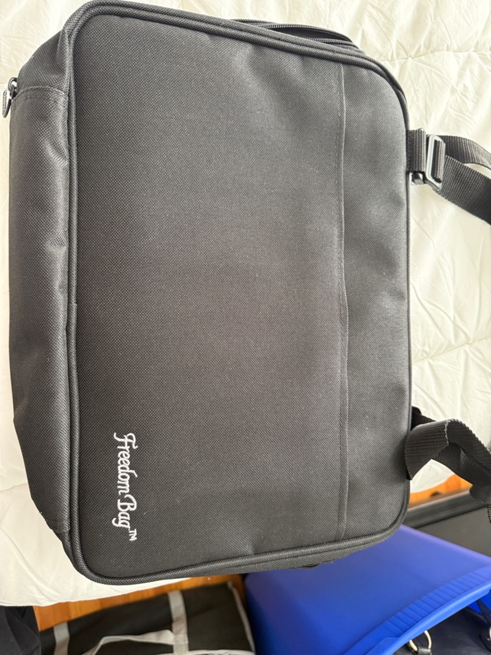 Black Crossbody Messenger Bag for Men